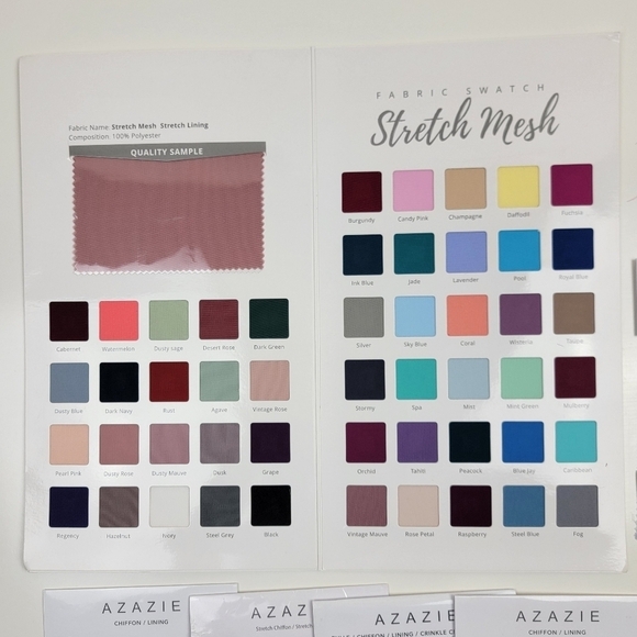 Azazie Dress Color Swatch Sample Bundle - Picture 11 of 11